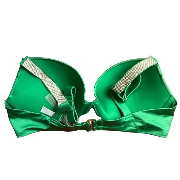 Victoria’s Secret Swim Shine Strap Green Sexy Push Up Bikini Top Size 36C NWT - Picture 6 of 6